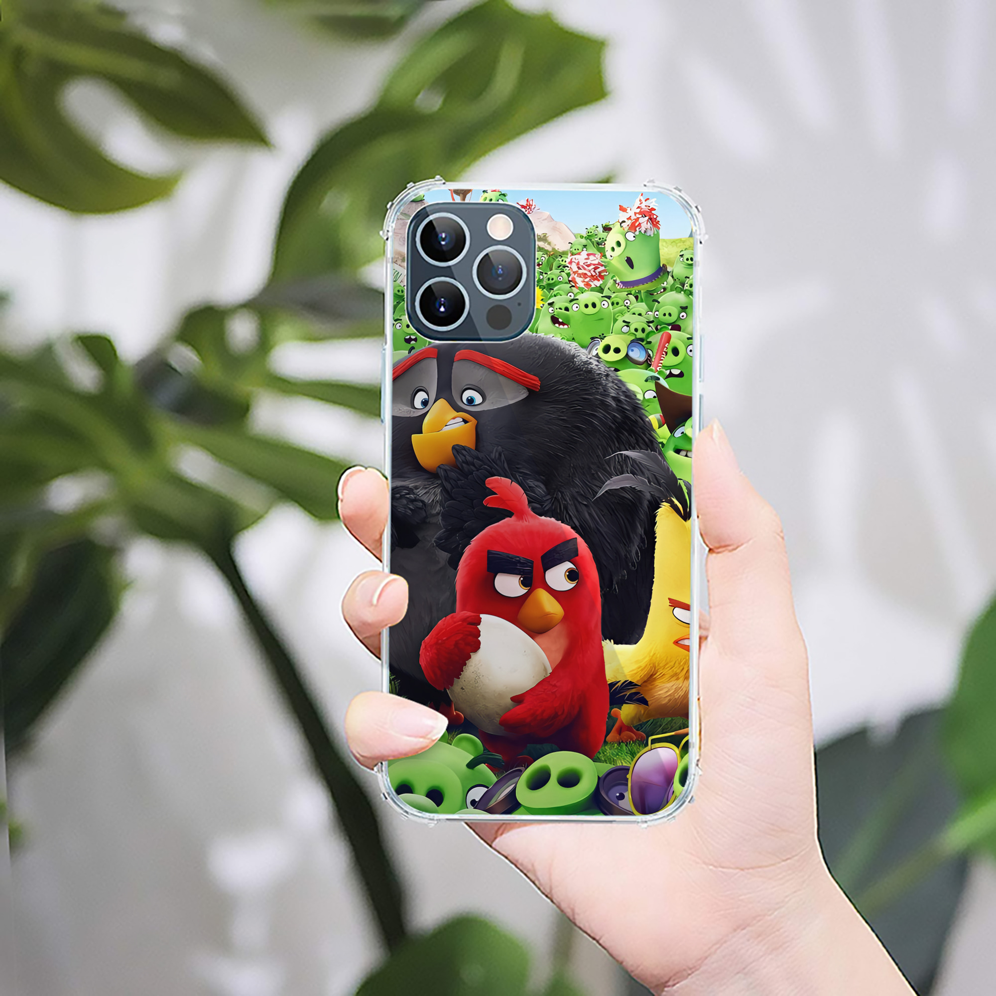 （画像用） Angry Birds アングリーバード 【iPhone 12シリーズ対応】透明スマホケース（クリアソフトケース）